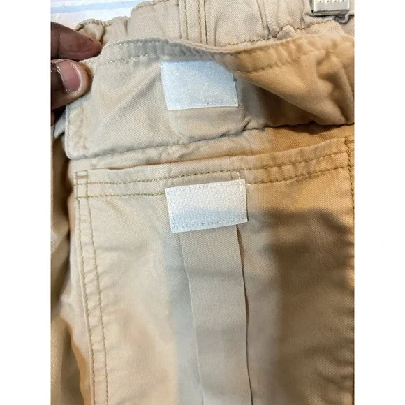 Koi by Kathy Peterson Cargo Scrub Pants Women's Medium Tall Khaki Tan Y2K Gorp - Picture 3 of 5